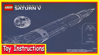 Building Instructions  NASA Apollo Saturn V  LEGO® Ideas 92176 BrainyNerd [upl. by Dorr22]