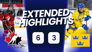 Canada vs Sweden EXTENDED Highlights  2024 IIHF U18 World Championship [upl. by Limak]