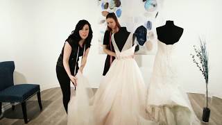 How to Bustle a Wedding Dress Train  Over Bustle [upl. by Orrin]