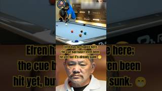 the cue ball hasnt even been hit yet but its already sunk efrenreyesbestshot funny [upl. by Letnoj]