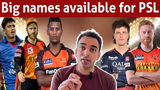 Cricketers who went unsold in IPL now available for PSL [upl. by Dyke853]