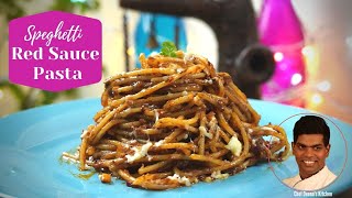 Spaghetti Pasta Recipe In Tamil  How to Make Spaghetti Red Sauce  CDK351  Chef Deenas Kitchen [upl. by Nadnal]