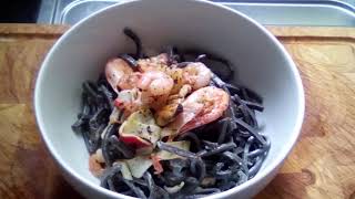 Black pasta with seafood [upl. by Arte]