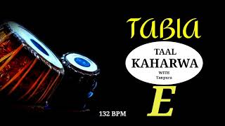 KAHARWA TAAL 8 BEATS । TABLA TAAL LOOP WITH TANPURA SCALE  E [upl. by Qiratla]