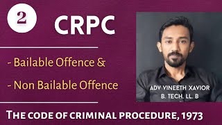 CRPC  2 Bailable and Non Bailable Offence [upl. by Forester507]