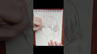 shouko nishimiya  A silent voice Nadine artwork anime drawing shorts [upl. by Rol]