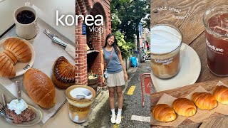 korea vlog  salt bread bakeries coffee haircutperm  chahong shopping stationary photo booths [upl. by Bazil]