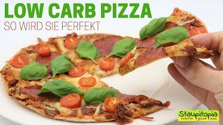 So machst du die perfekte Low Carb Pizza  Rezept für Low Carb Pizza ohne Mehl [upl. by Sihtnyc953]