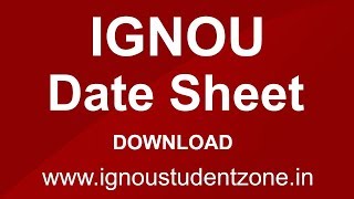 Ignou Date Sheet Dec 2019  Ignou Student Zone [upl. by Weig]