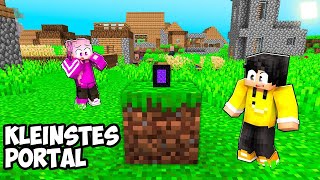 Wir finden das KLEINSTE PORTAL in Minecraft [upl. by Ailhad]