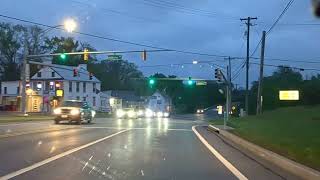 Drizzly dusk drive Sharpsburg to Funkstown MD Old National Pike route 40 [upl. by Apollus965]