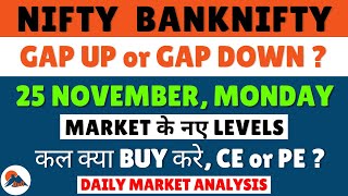 NIFTY PREDICTION FOR MONDAY 25 NOVEMBER 2024  MARKET PREDICTION FOR MONDAY [upl. by Koeninger404]