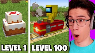 Testing Minecraft Build Hacks From Level 1 to Level 100 [upl. by Nimaynib]