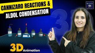 Cannizaro reaction and Aldol Condensation 3D Animation  by Smriti Sharma [upl. by Nwahsram]