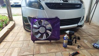 ganti fan radiator all new swift GA RIBETT [upl. by Natika]