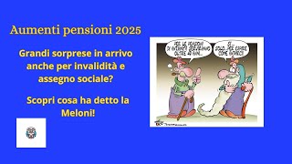 quotAumenti pensioni 2025 Grandi sorprese in arrivo anche per invalidità e assegno sociale [upl. by Oker]