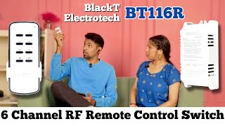 Best 240V RF Remote Control Switch for 6 Channels  BT116R BlackT Electrotech [upl. by Leanahtan993]