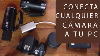 Como conectar CUALQUIER CÁMARA a tu PC para trasmisiones zoom conferencias [upl. by Itak24]