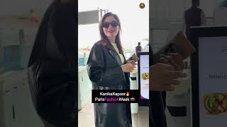 kanika kapoor jetting off to Paris Fashion Week in Balenciaga style kanikakapoor celebritynews [upl. by Kelula]