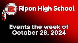 Ripon High Events the Week of 102824 [upl. by Jahdal868]