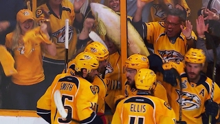 Josi Gaudreau score two quick to send Nashville into hysterics [upl. by Valora]