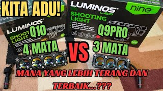 Lampu Tembak Luminosnine Q10 VS Q9PROMana yg lebih TERANG [upl. by Aloysius]