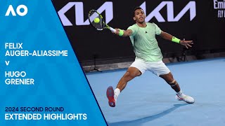 Felix AugerAliassime v Hugo Grenier Extended Highlights  Australian Open 2024 Second Round [upl. by Banks]