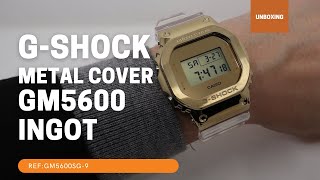 Unboxing 2021 GShock Metal Covered Gold Ingot GM5600SG9 [upl. by Aguie]