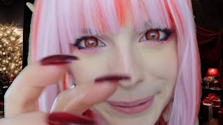 ASMR Xmas Succubus Sylk Tickle Torture  Purring  Cute  Dark Sylk  Long Fake Nails [upl. by Dionis]