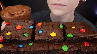 ASMR Homemade MampM Chocolate Candy Brownies amp Ice Cream Dessert Mukbang  Eating Sounds 먹방 [upl. by Isoj]