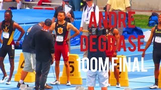 Andre DeGrasse 997  2015 UCLA PAC12 100m FINALS [upl. by Hui]