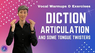 Diction Articulation and Tongue Twisters for SINGERS  Vocal Warmups and Exercises [upl. by Boeschen249]