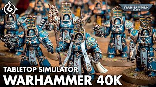 THOUSAND SONS VS IMPERIAL KNIGHTS  WARHAMMER 40K TABLETOP SIMULATOR  MdF [upl. by Kamerman]