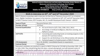 NIELIT RESOURCE PERSON CS [upl. by Anilah]