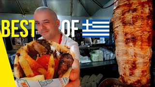 Best Greek Street Foods in Athens Greece GYRO  Best Souvlaki Best Greek Food [upl. by Asela]