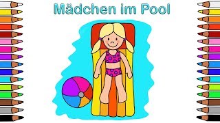 Ausmalbilder für Kinder 🎨 ​Malbuch für Kinder 🎨 Malen für Kinder 🎨​ Ausmalbilder 🎨​ Im Pool [upl. by Odama360]