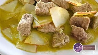 COMO HACER CARNE DE RES EN SALSA VERDE CON PAPAS OfeComparte [upl. by Dnomde]