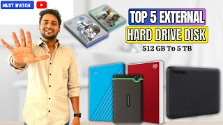 Best External Hard Disk For LAPTOPPC⚡Best External Hard Drive 2023⚡Top 5 External HDD 2024 India [upl. by Aserret]