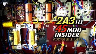 Boost Your Audio Japanese Sun Audio 2A3 to 45 Tube Mod inner layout  odear [upl. by Entroc]