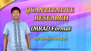 What is IMRAD format in research quantitative and qualitative research research format [upl. by Bobine]