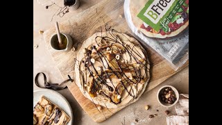 Vegan Salted Caramel Banana Pizza  BFree Foods [upl. by Ilenna]