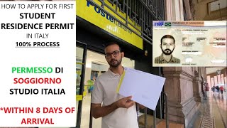 How to Apply for First Student Residence Permit in Italy  StudyinItaly  Permesso di Soggiorno [upl. by Hpesoy]