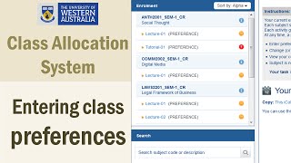 Entering class preferences through CAS [upl. by Casaleggio]