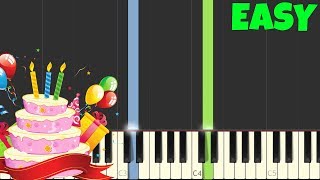 Happy Birthday Easiest Piano Tutorial Right Hand ONLY [upl. by Satsoc]