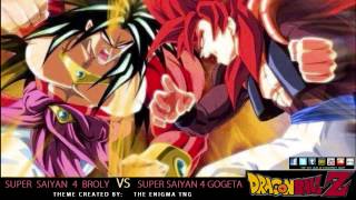 Dragon Ball Z  SS4 Broly VS SS4 Gogeta Theme The Enigma TNG [upl. by Reseda618]