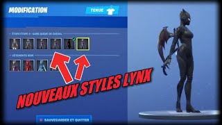 FORTNITE  Nouveaux styles pour le skin lynx disponibles MAJ 830 [upl. by Adohr]