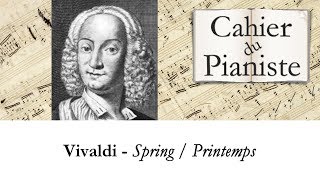 Vivaldi  SpringPrintemps  Piano facileeasy [upl. by Notxed]