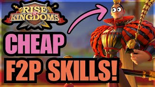 The MOST EFFICIENT  CHEAP Skill Levels for EVERY commander Rise of Kingdoms [upl. by Anitnamaid]