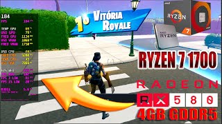 Fortnite configuração competitivo Ryzen 7 1700  16 gb RAM  Rx 580 4GB [upl. by Bashemath]