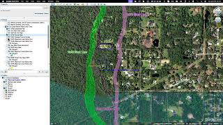 Alterations of Little Wekiva Swamp Channel From 1845 to present relative to homes [upl. by Armilla]